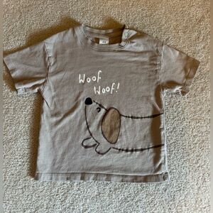 H&M Kids Brown Dog Print Tee